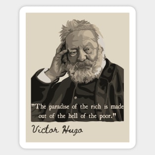 Victor Hugo Portrait and Quote Magnet